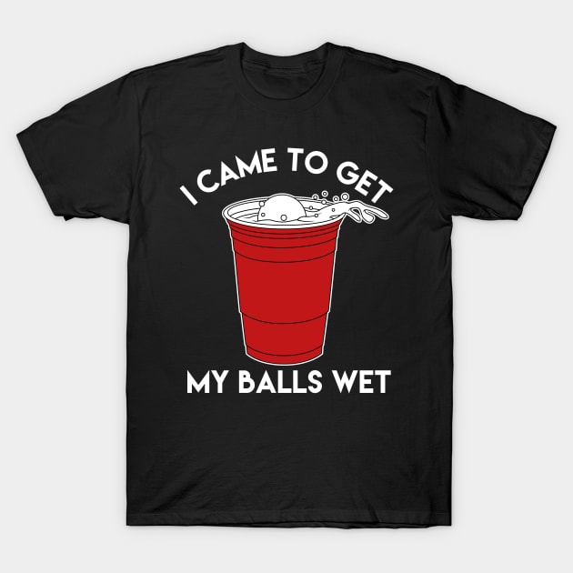 I Came To Get My Balls Wet - Beer Lover T-Shirt by fromherotozero